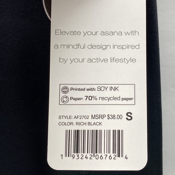 Apana Yoga Pant Mesh Side panel Black Brand New - Picture 4 of 11